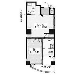 千代田ZERO1ビル 4階1LDKの間取り