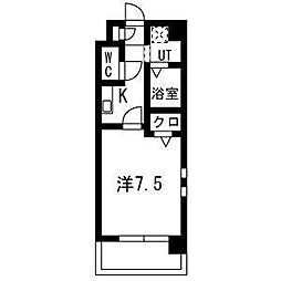 Merci 2階1Kの間取り