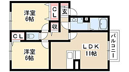 間取図画像 2LDK