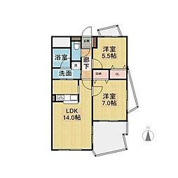 間取図画像 2LDK