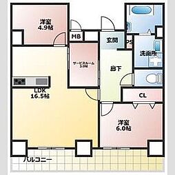 間取図画像 2SLDK