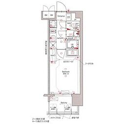 MAXIV新栄 1Kの間取図画像