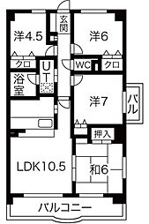 クレストヒルズ東山 4LDKの間取図画像