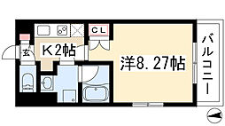 タウンライフ藤が丘東 1Kの間取図画像