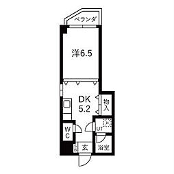 愛知和光ビル 1DKの間取図画像