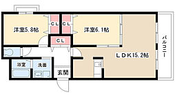 間取図画像 2LDK