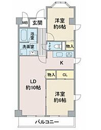 ウィステリアパレス 2階/201