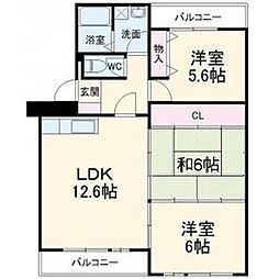 サンライト宝が丘 2階/2B