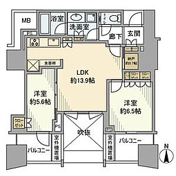 間取図画像 2LDK
