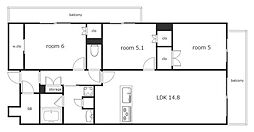間取図画像 3LDK