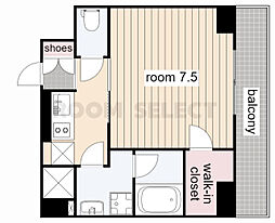 ディアレイシャス大須赤門通本町 1Kの間取図画像