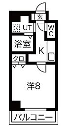 クラシタイヤー丸の内 1Kの間取図画像