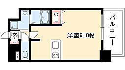 プレサンス大須プライマル 1Kの間取図画像