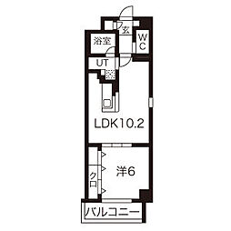 Stanza神村 1LDKの間取図画像