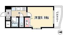 シティライフ本郷 1Kの間取図画像