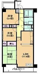UR都市機構アーバンドエル大曽根東 3LDKの間取図画像