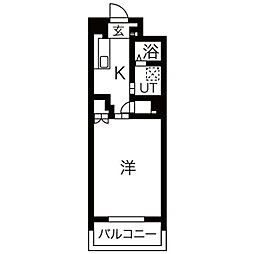 間取図画像 1K