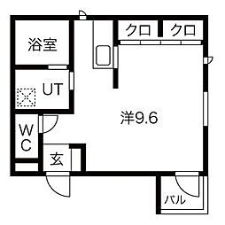 レイディエンス庄内通 ワンルームの間取図画像