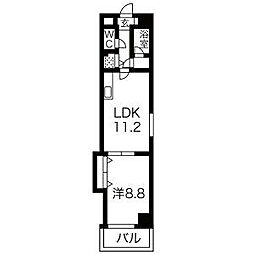 グローバル畑江 1LDKの間取図画像