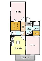 エイトメダリア 2DKの間取図画像
