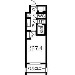 アドバンス名古屋モクシー 1Kの間取図画像
