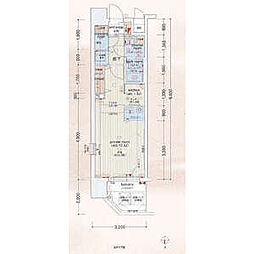 プレサンス錦エボリューション ワンルームの間取図画像