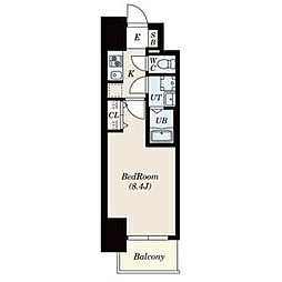 S-RESIDENCESANNO 1Kの間取図画像