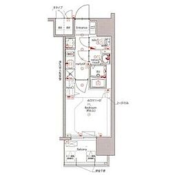 MAXIV新栄 1Kの間取図画像