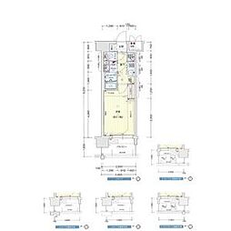 プレサンス大須観音 1Kの間取図画像