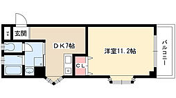 マウンテール 1DKの間取図画像