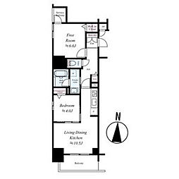 プレサンスTHE久屋大通レジェンド 1SLDKの間取図画像