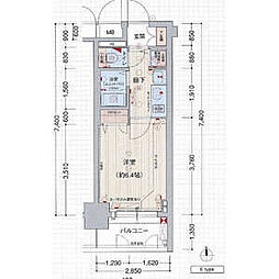 プレサンス大須観音駅前サクシード 1Kの間取図画像