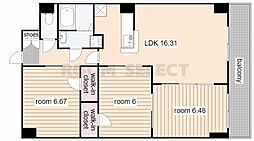 S-FORT鶴舞reale 3LDKの間取図画像