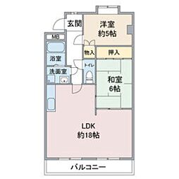 ステージ21 2LDKの間取図画像
