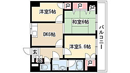 ハーモニアス元八事 3DKの間取図画像