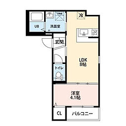 robot home 平針(ロボットホームヒラ 1LDKの間取図画像