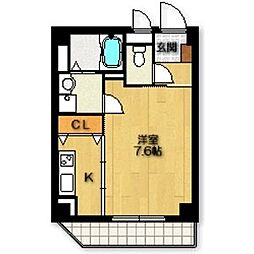 ピエ・タ・テール本山 1Kの間取図画像