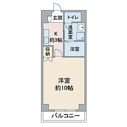 ヨコタビル.リアル 1Kの間取図画像