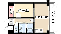 セラヴィ千種 1LDKの間取図画像