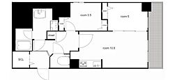 プレサンスTHE久屋大通レジェンド 2LDKの間取図画像