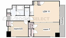 ランドハウス泉 2LDKの間取図画像