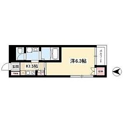 Success7 1Kの間取図画像