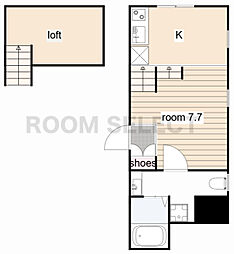 アップルスクエア ワンルームの間取図画像
