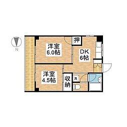 タマキビル 2DKの間取図画像