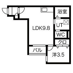 Warrenmotogo1 1LDKの間取図画像