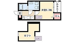クリオス神宮前 1Kの間取図画像