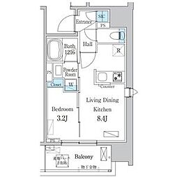 名古屋市千種区今池1丁目マンション 1LDKの間取図画像
