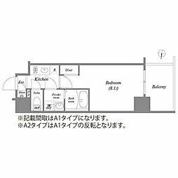 エスリード新栄マルス 1Kの間取図画像