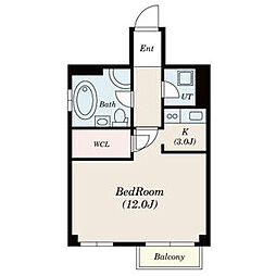 シュタットメゾン2 1Kの間取図画像