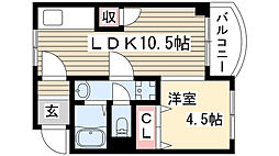 本郷ミユキビル 1LDKの間取図画像
